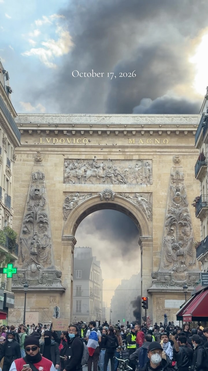 The march at the Porte Saint-Denis, October 17
