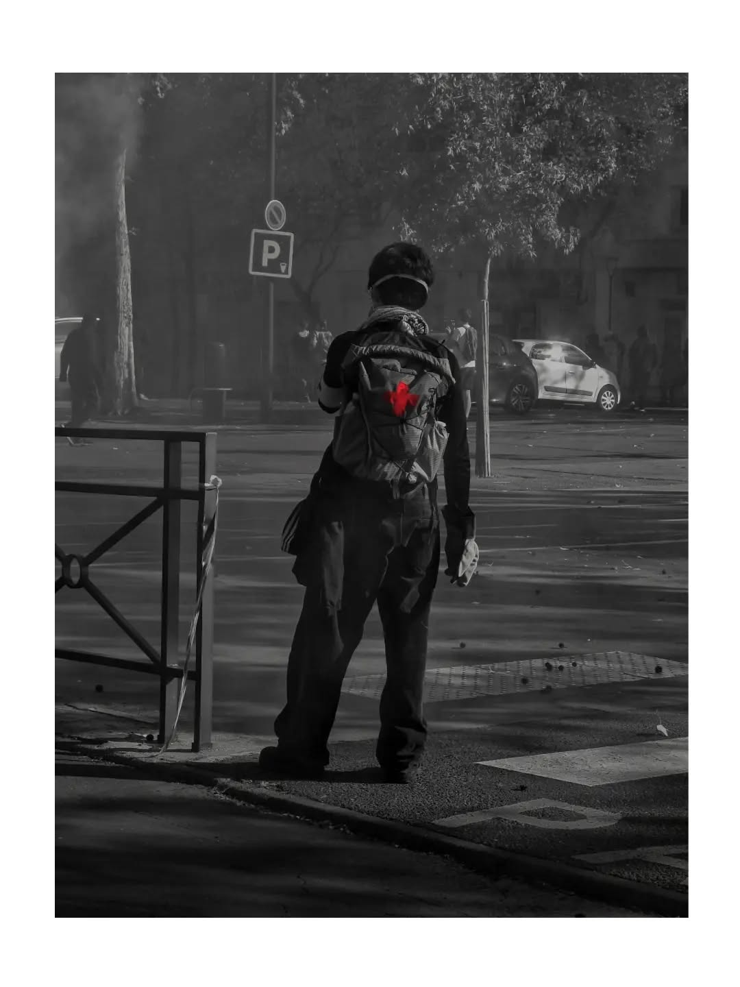 A volunteer street medic, Angers