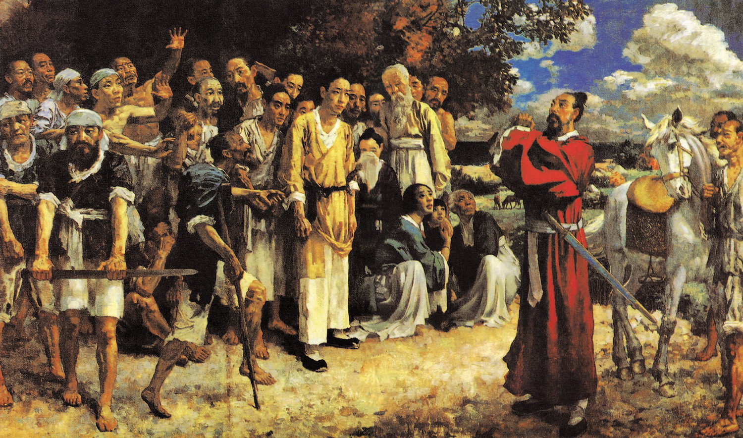 Tian Heng and His Five Hundred Followers by Xu Beihong
