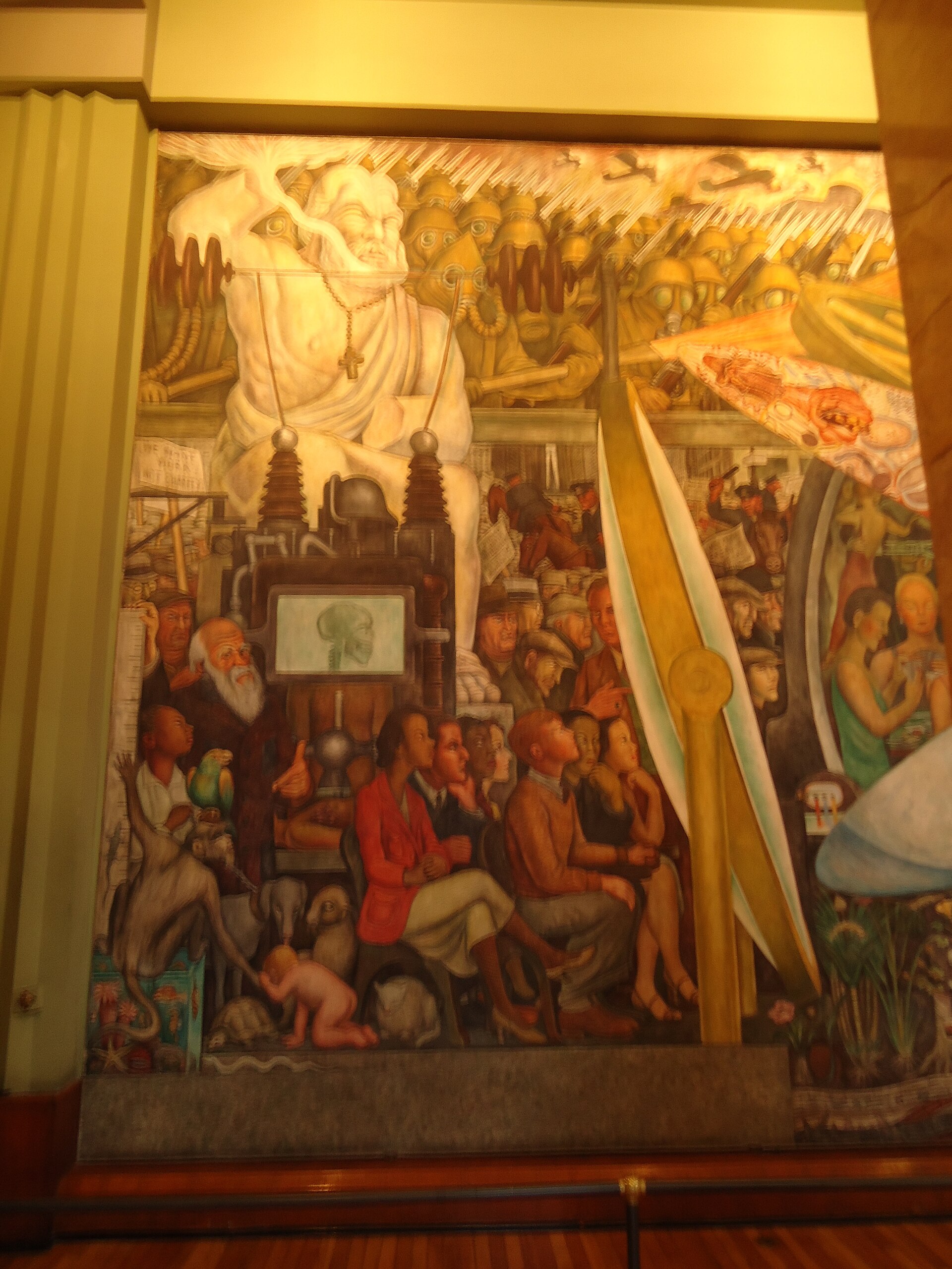 Man at the Crossroads, Rivera's re-creation at the Palacio de Bellas Artes