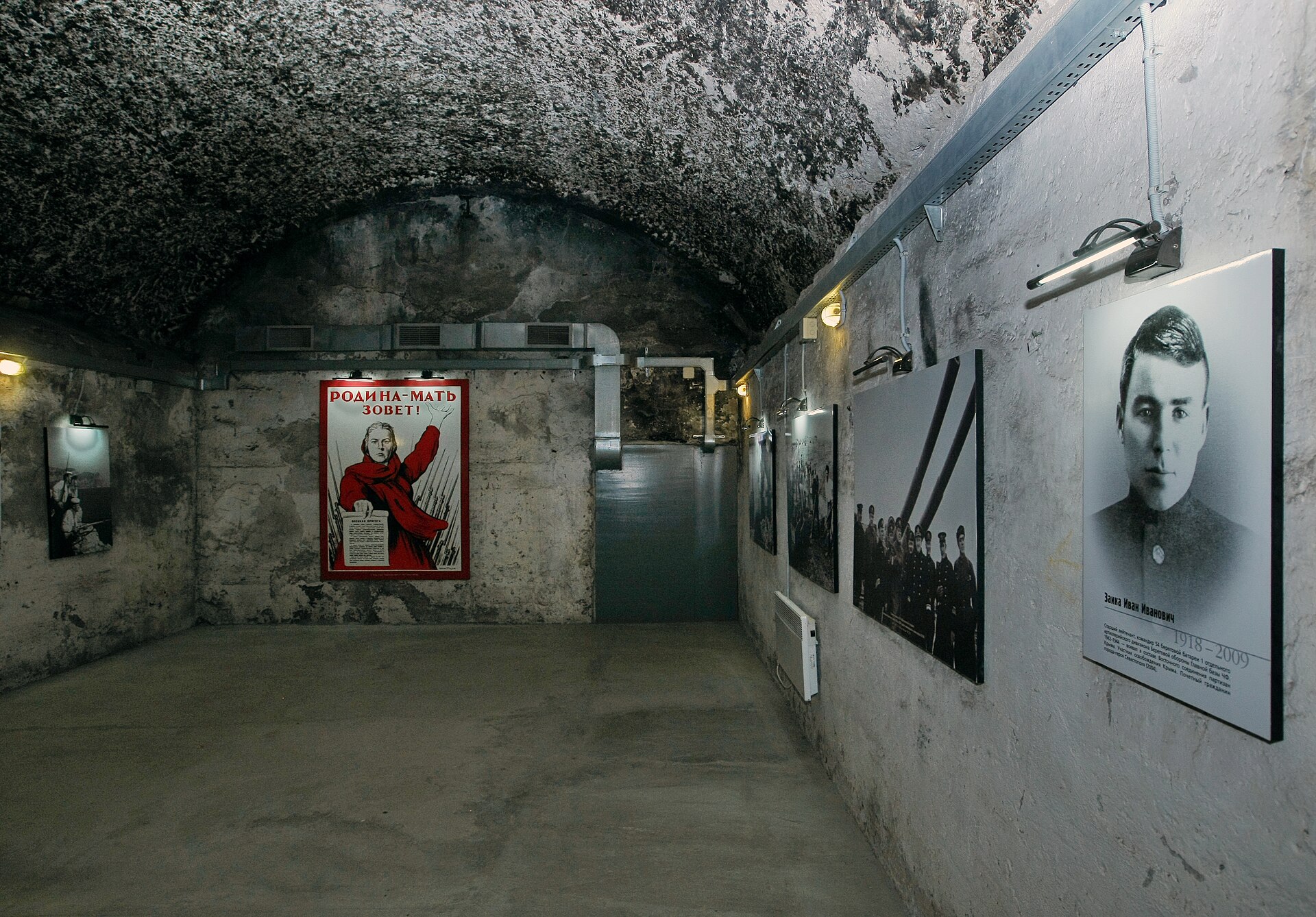 The Motherland Calls poster on display in Sevastopol