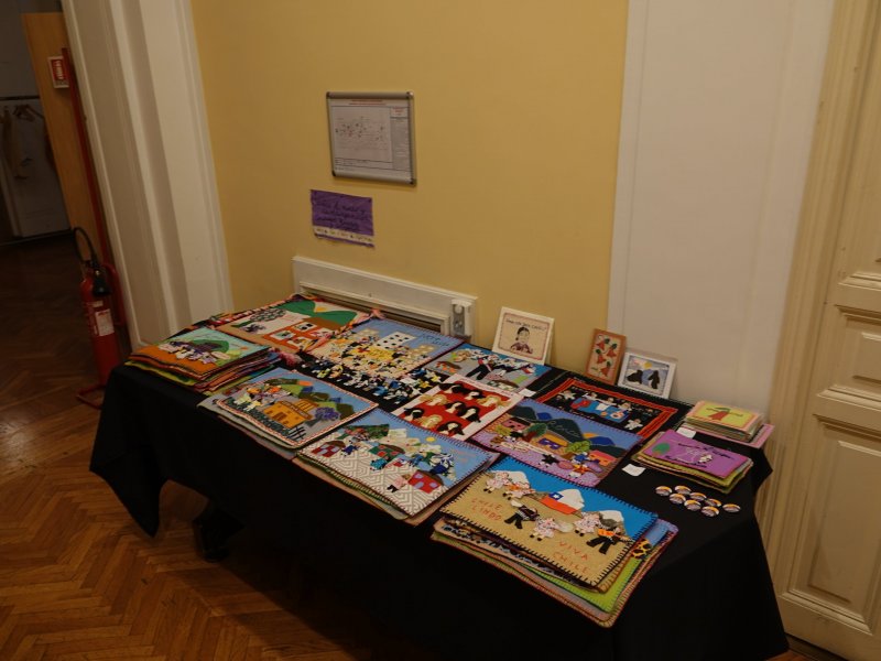 Chilean arpilleras on display