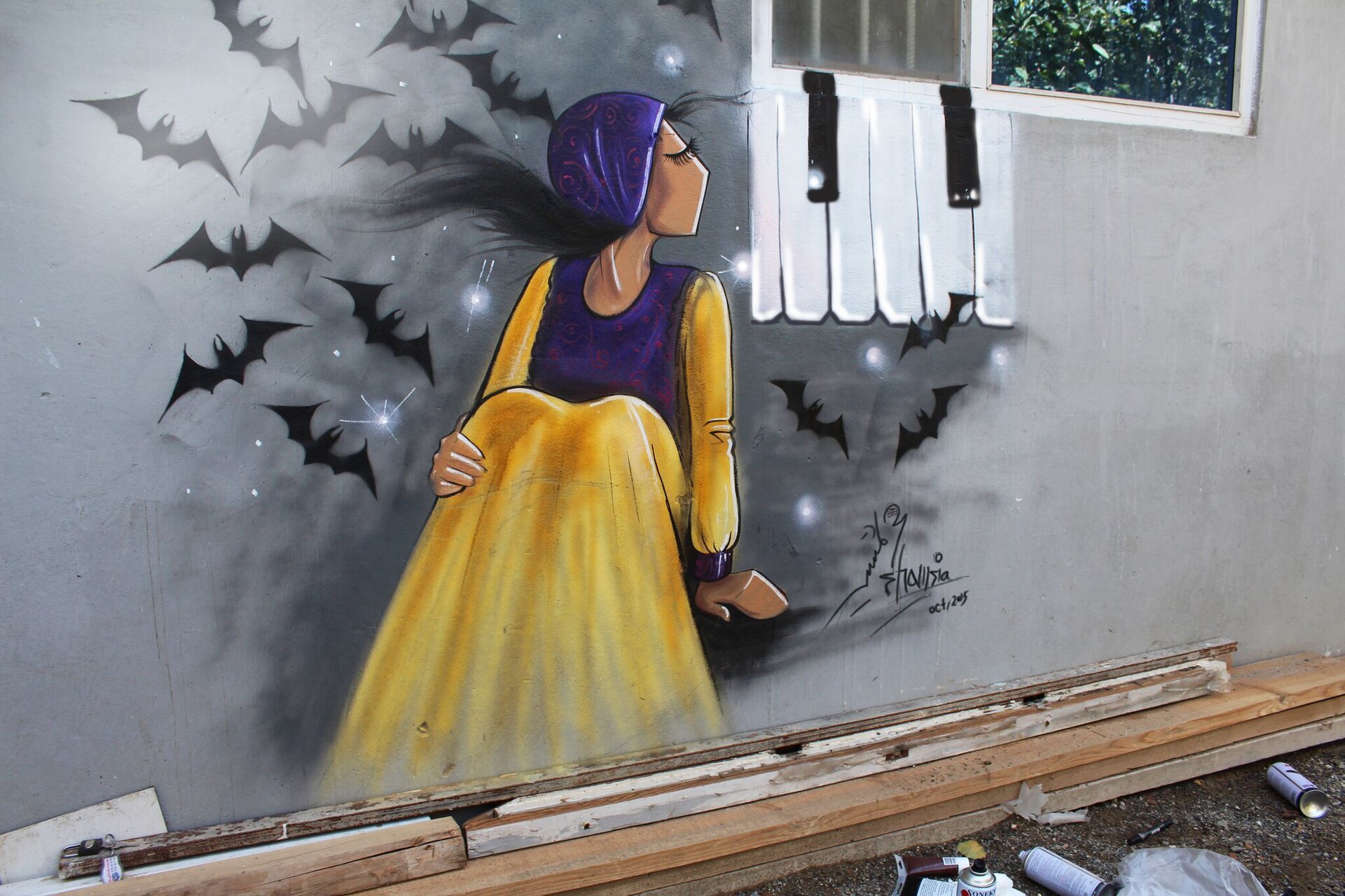 Kabul mural by Shamsia Hassani