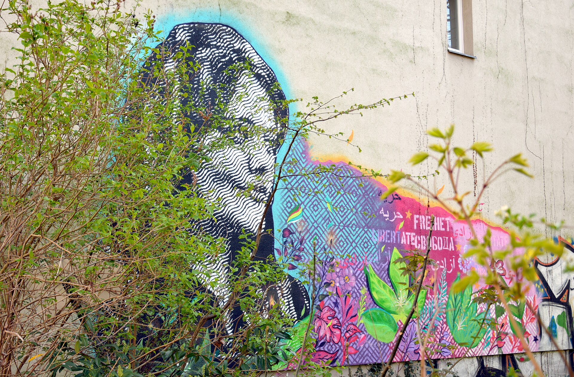 Woman, Life, Freedom mural in Berlin
