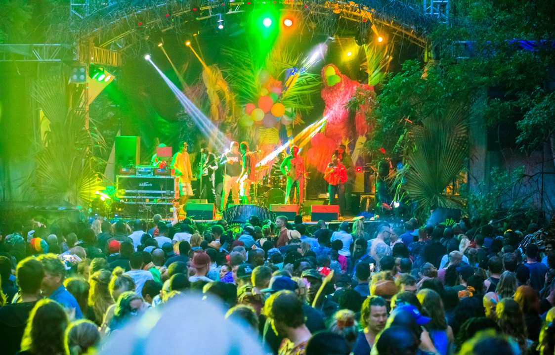 Nyege Nyege festival night stage in Uganda