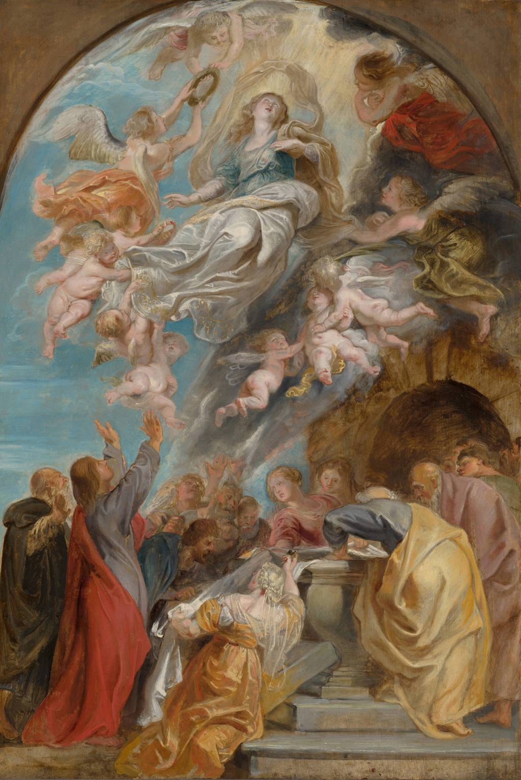 Peter Paul Rubens, Modello for the Assumption of the Virgin, oil sketch, c. 1622–25, Mauritshuis